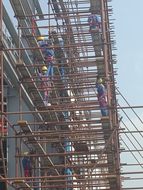 SCAFFOLDING ERECTION PRESS SHOP STRUCTURE EXTESION IMC